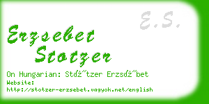 erzsebet stotzer business card